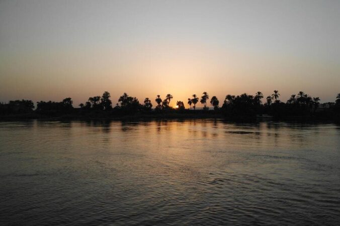 Nilkreuzfahrt Ägypten Sonnenuntergang
