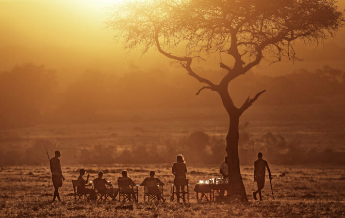 Masai Mara Safari Kenia Sonnenuntergang Gäste