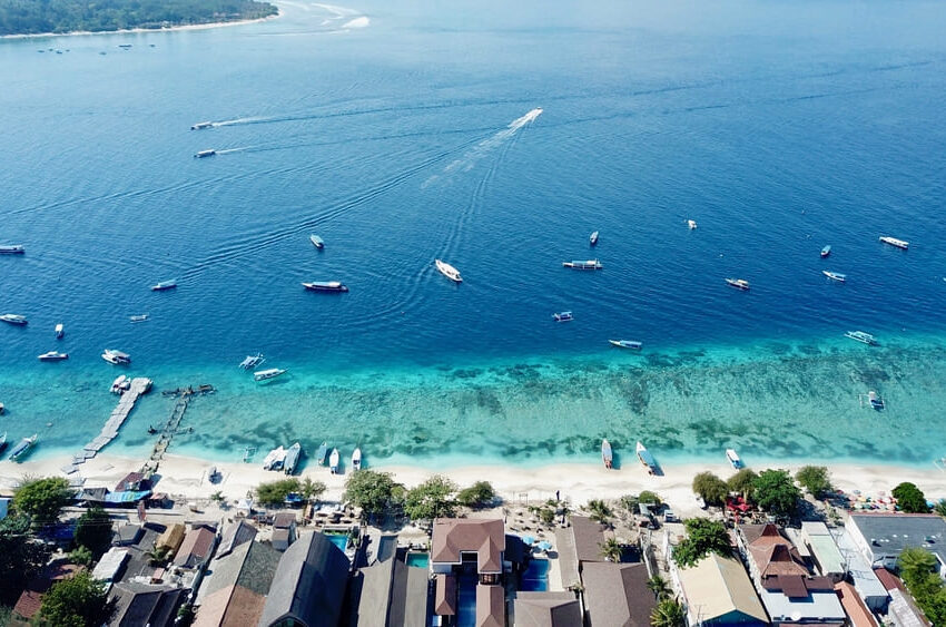 Dream Divers Resort Gili Trawangan Strand Boote