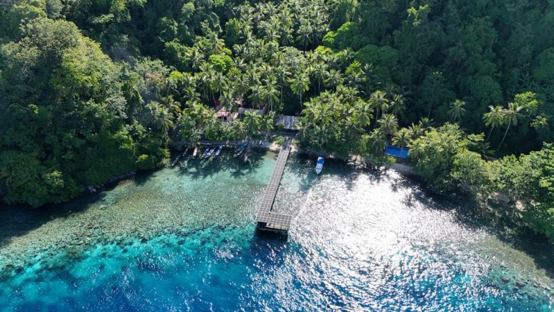 Sali Bay Resort Drohnenaufnahme Steg