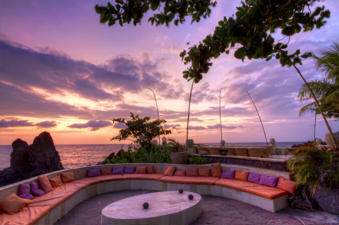 Alam Batu Resort Bali Lounge Sonnenuntergang
