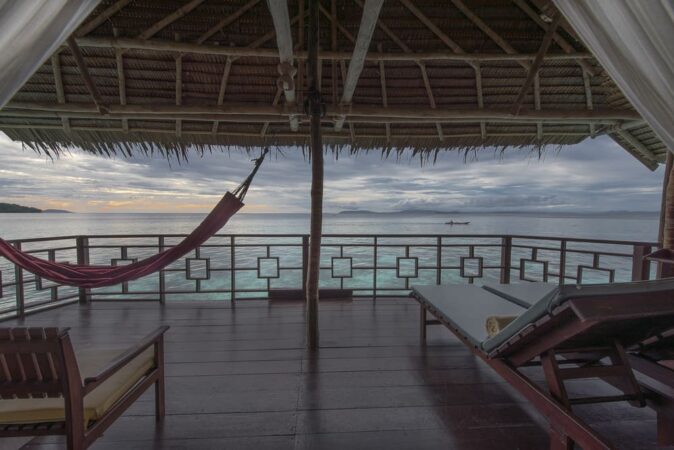 Papua Paradise Eco Resort Raja Ampat Terrasse