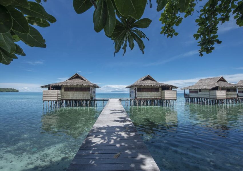 Papua Paradise Eco Resort Raja Ampat Bungalows Steg