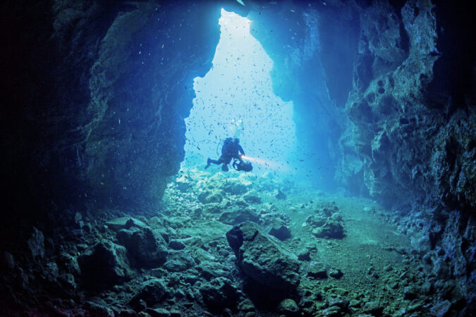 Manta Diving Madeira Tauchen Höhle