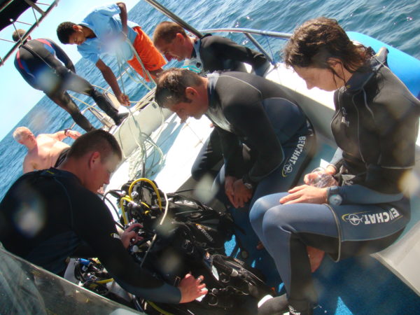 Blue Sea Divers Unterwasser Taucher Boot