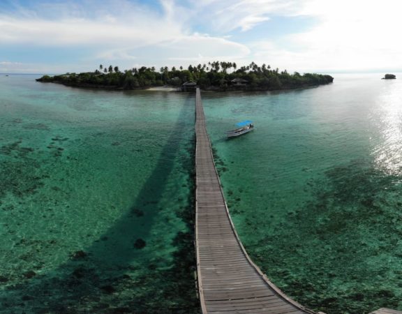 Indonesien Maratua Atoll Nunukan Island Resort Steg